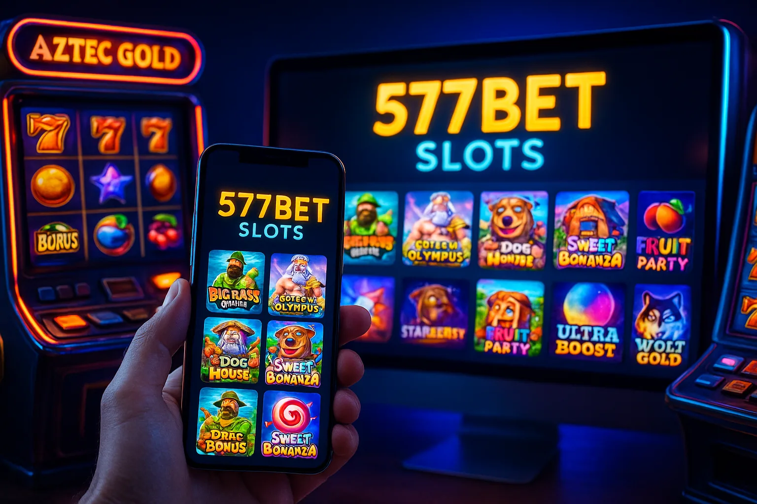 Explore o mundo das slot machines no 577BET Casino